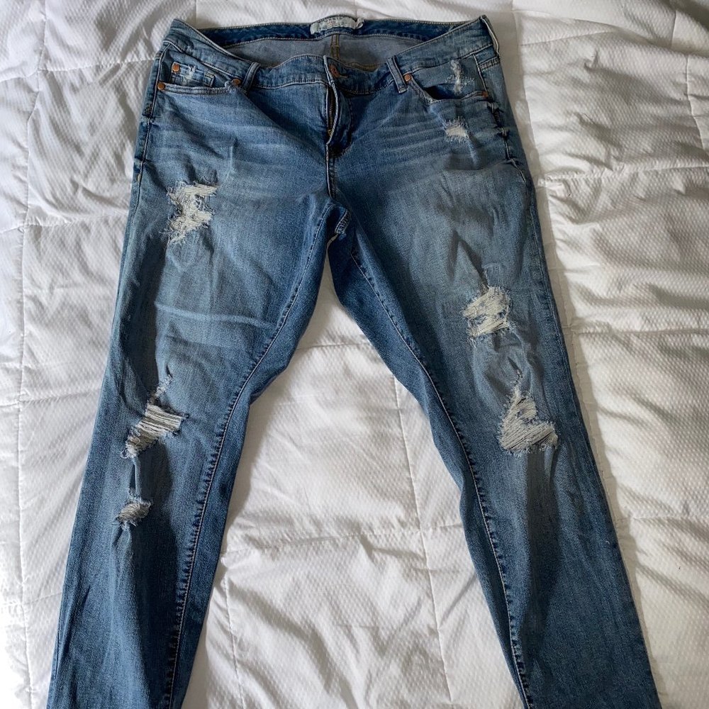 Torrid | Destructed Skinny Jeans (Size 16R)